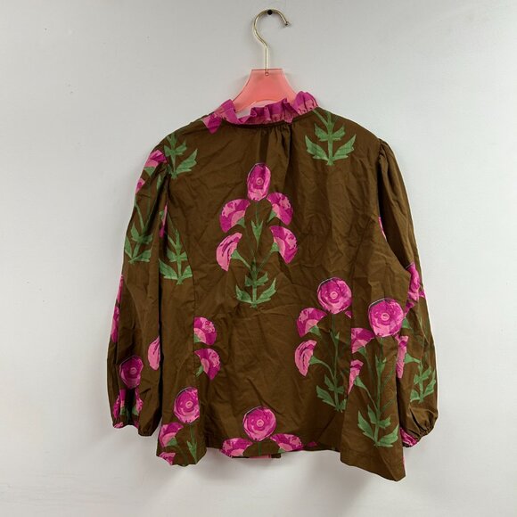 Floral Print Ruffle Top WK1145 - Picture 2 of 2